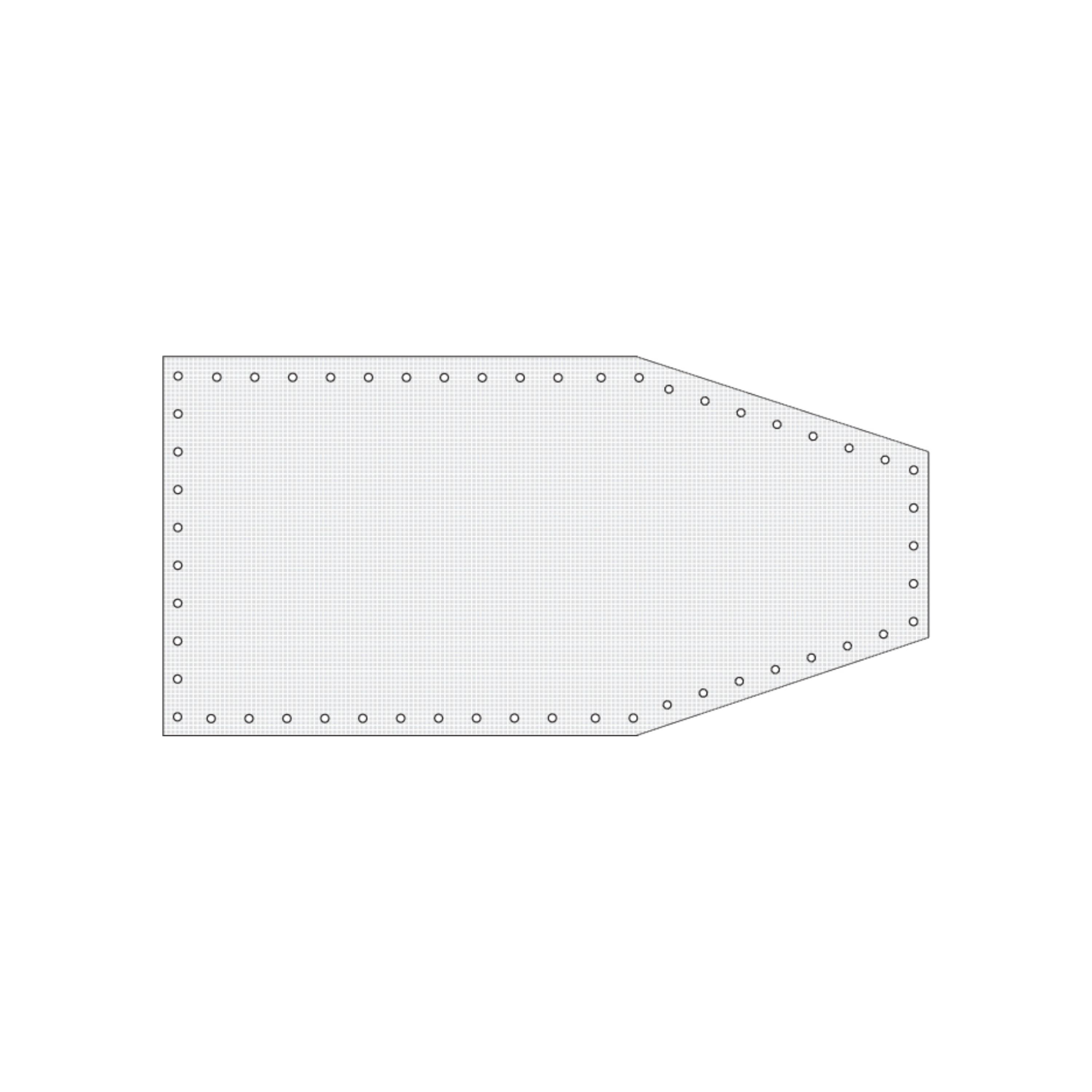 Muotoon leikattu pressu, 5x10 m 240 g/m2