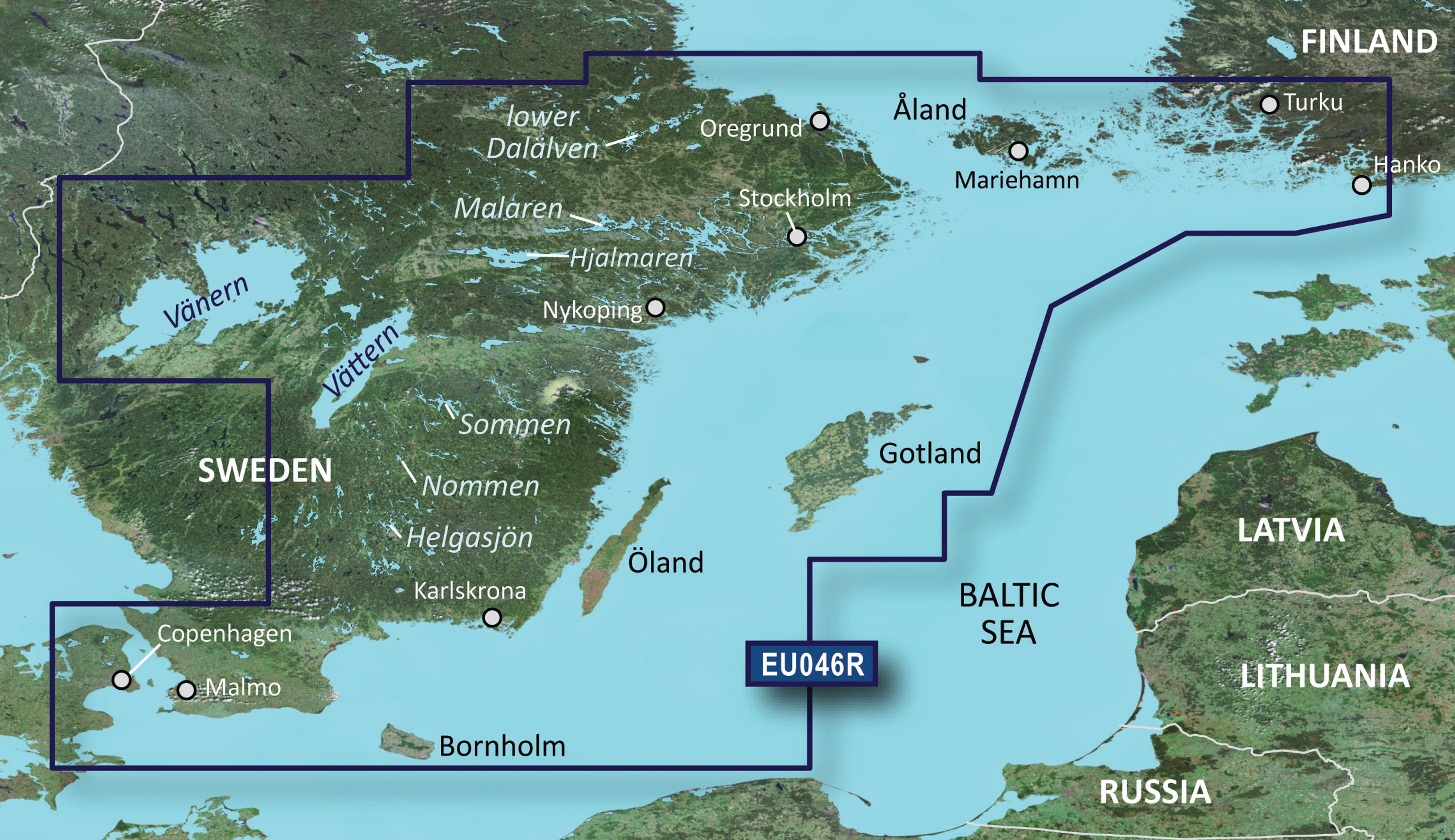 Bluechart g3 hxeu046r sweden, south-east