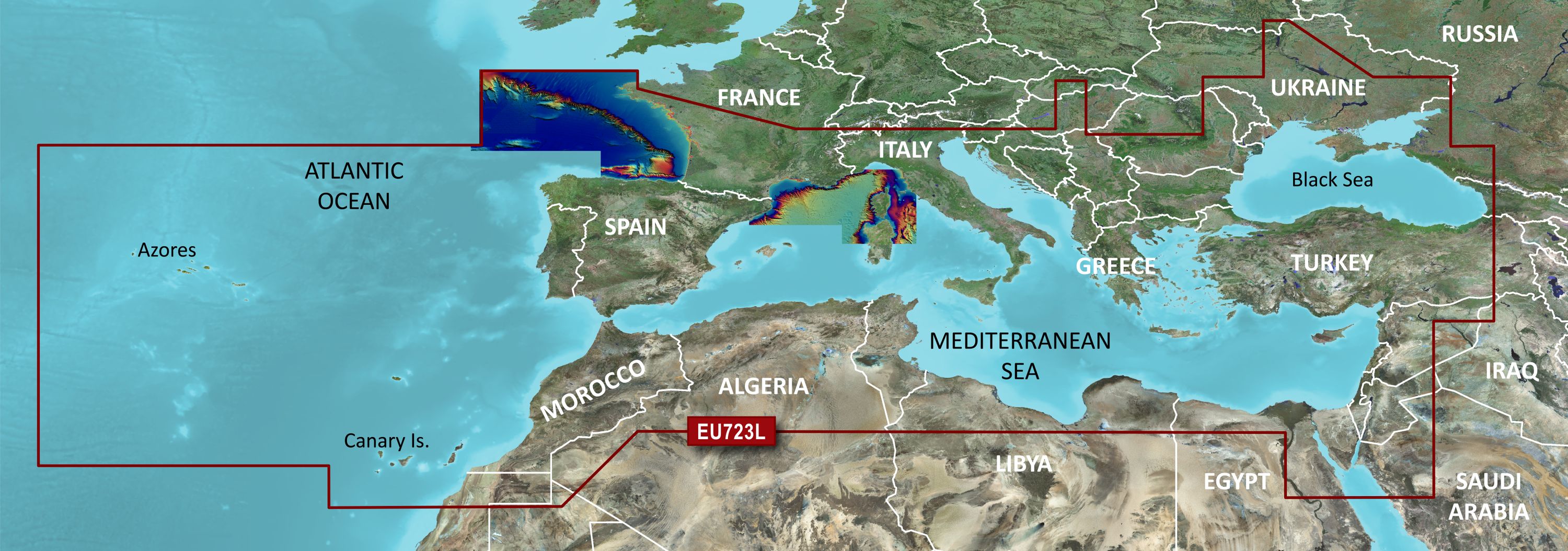 Bluechart g3 vision kartat, veu723l southern europe