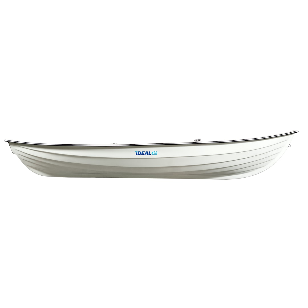 IDEAL 430 soutuvene, valkoinen/valkoinen, airot 240cm nivelhankaimineen, äyskäri