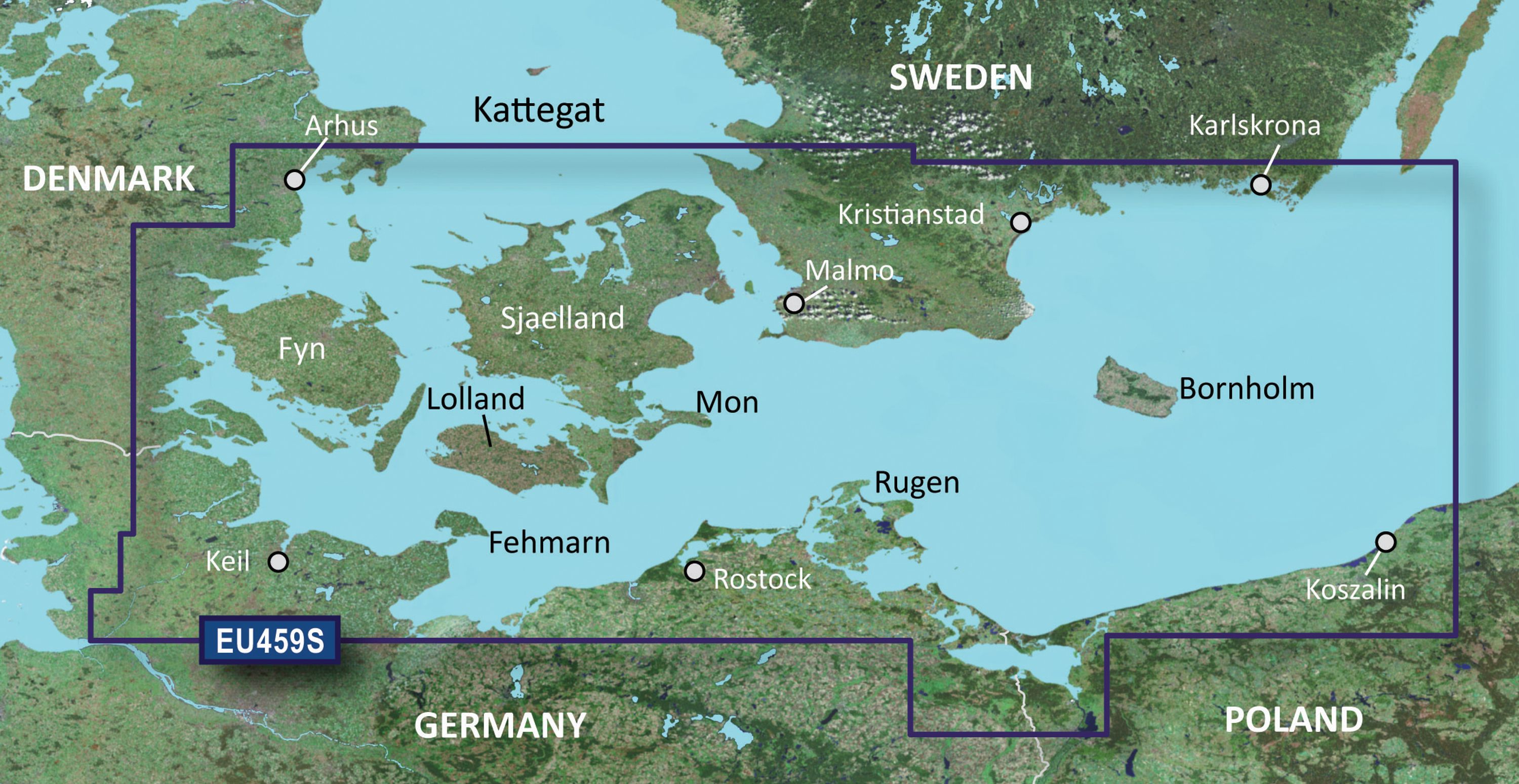Bluechart g3 vision kartat, veu459s århus-kiel-koszalin