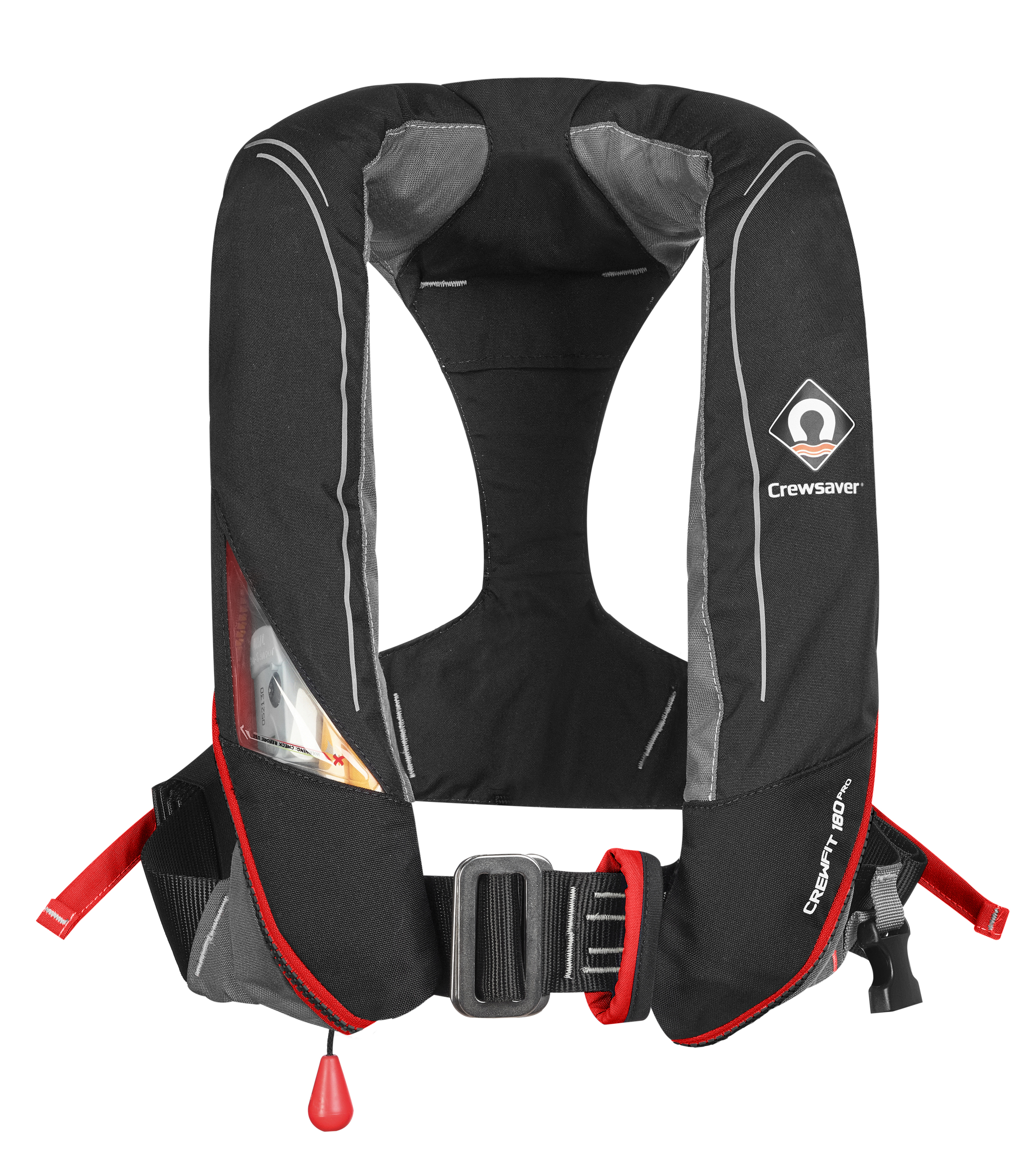 Crewfit automaattiliivi 180n pro musta/punainen