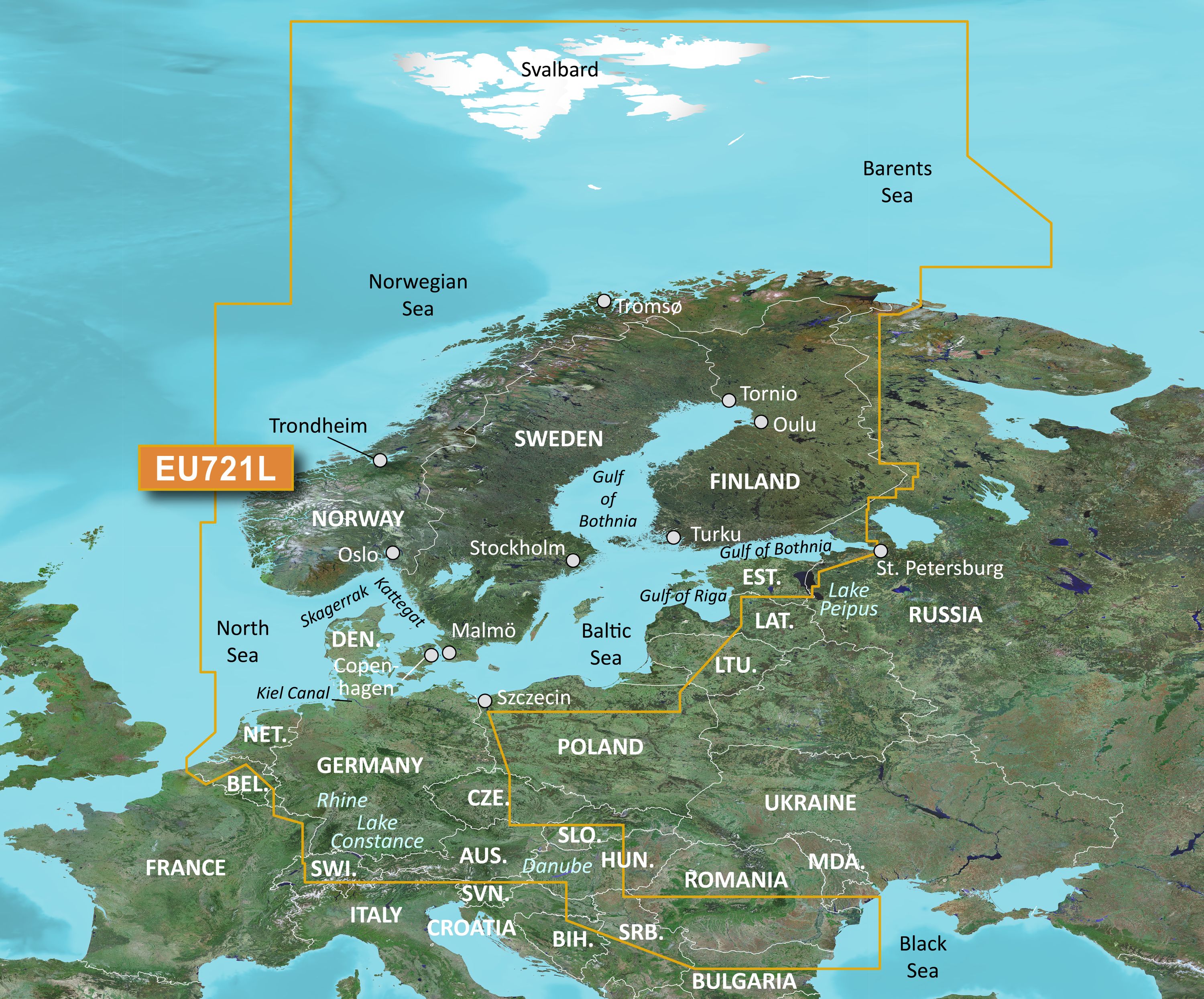 Bluechart g3 vision kartat, veu721l northern europe