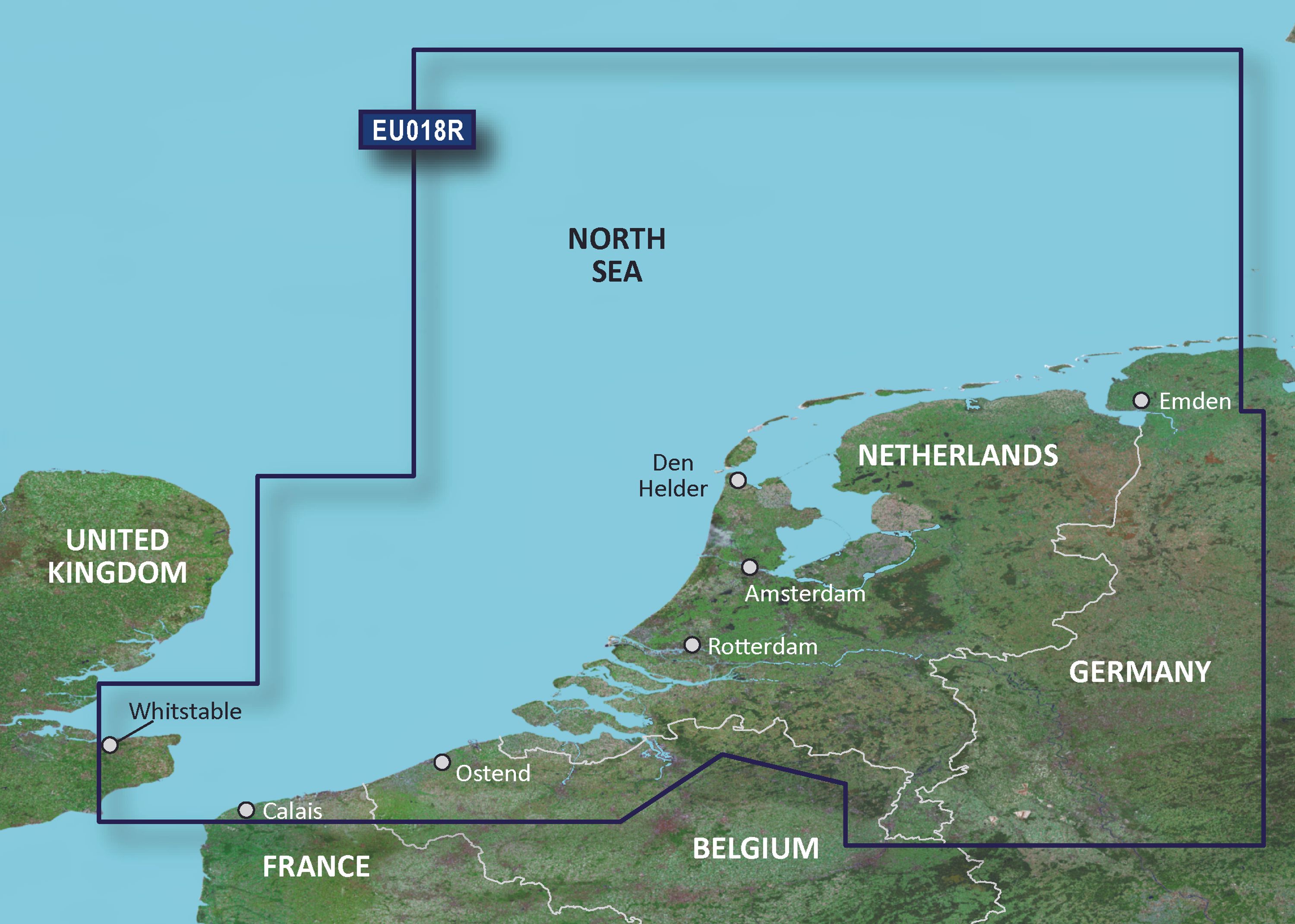 Bluechart g3 hxeu018r benelux offshore and inland waters