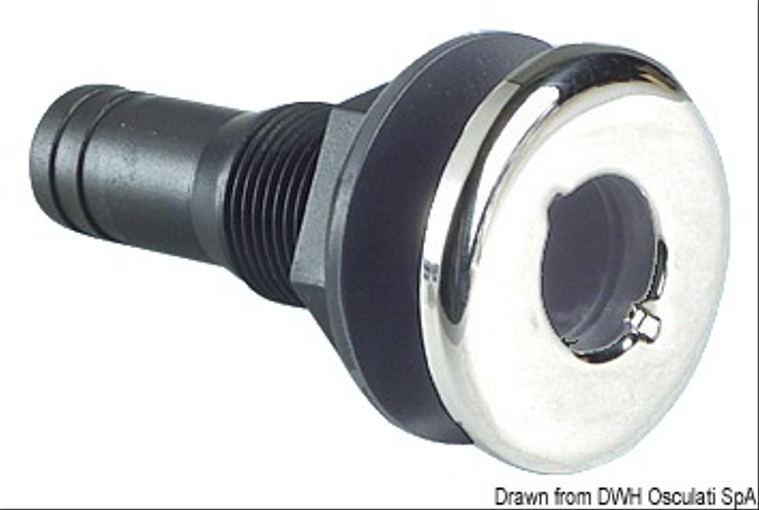 Laitaläpivienti rst/nailon, 3/4rf/nyl 20mm