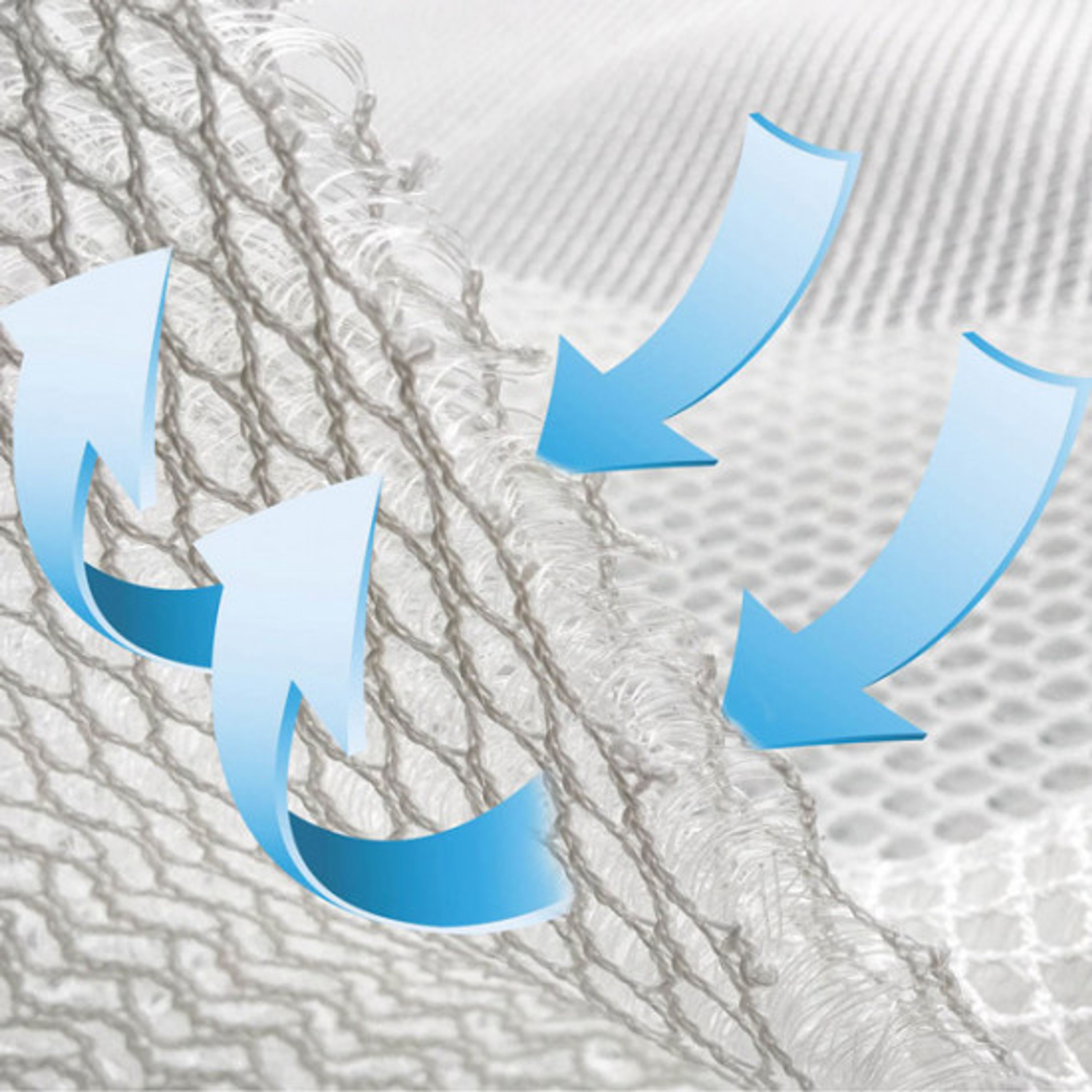 Patjanalusmatto 3d airmesh, 10mm, 2x2m