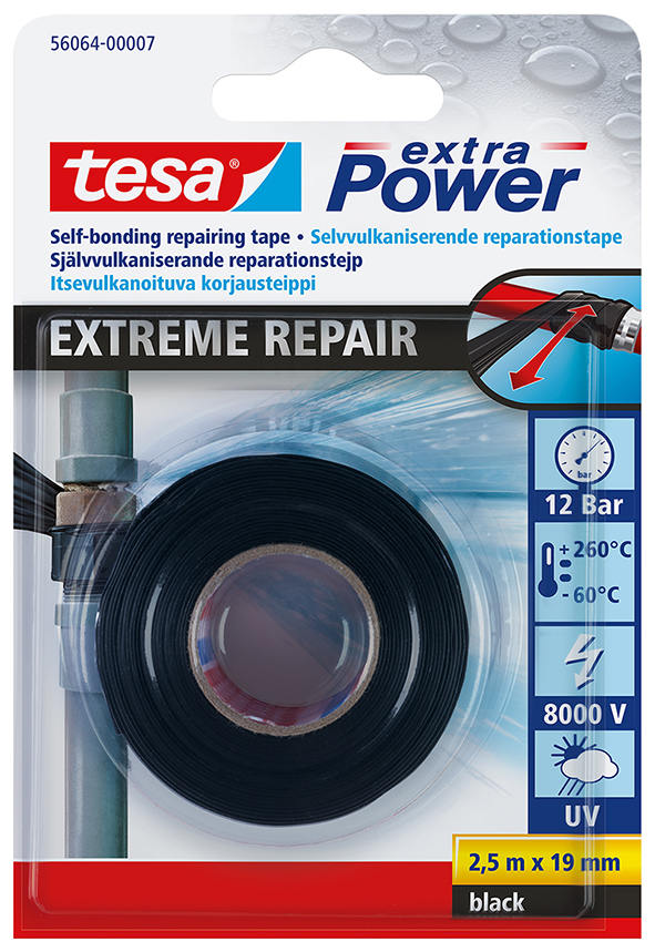 Silikoniteippi extr repair 2,5x19mm musta
