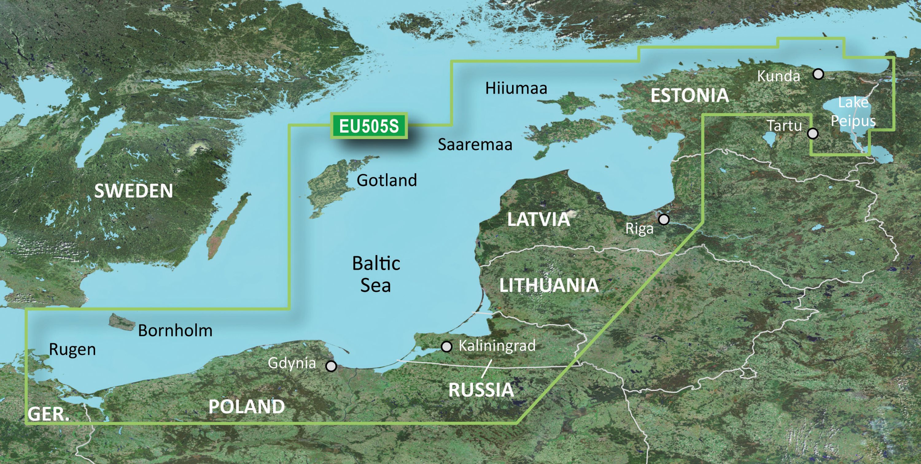 Bluechart g3 vision kartat, veu065r baltic sea, east coast
