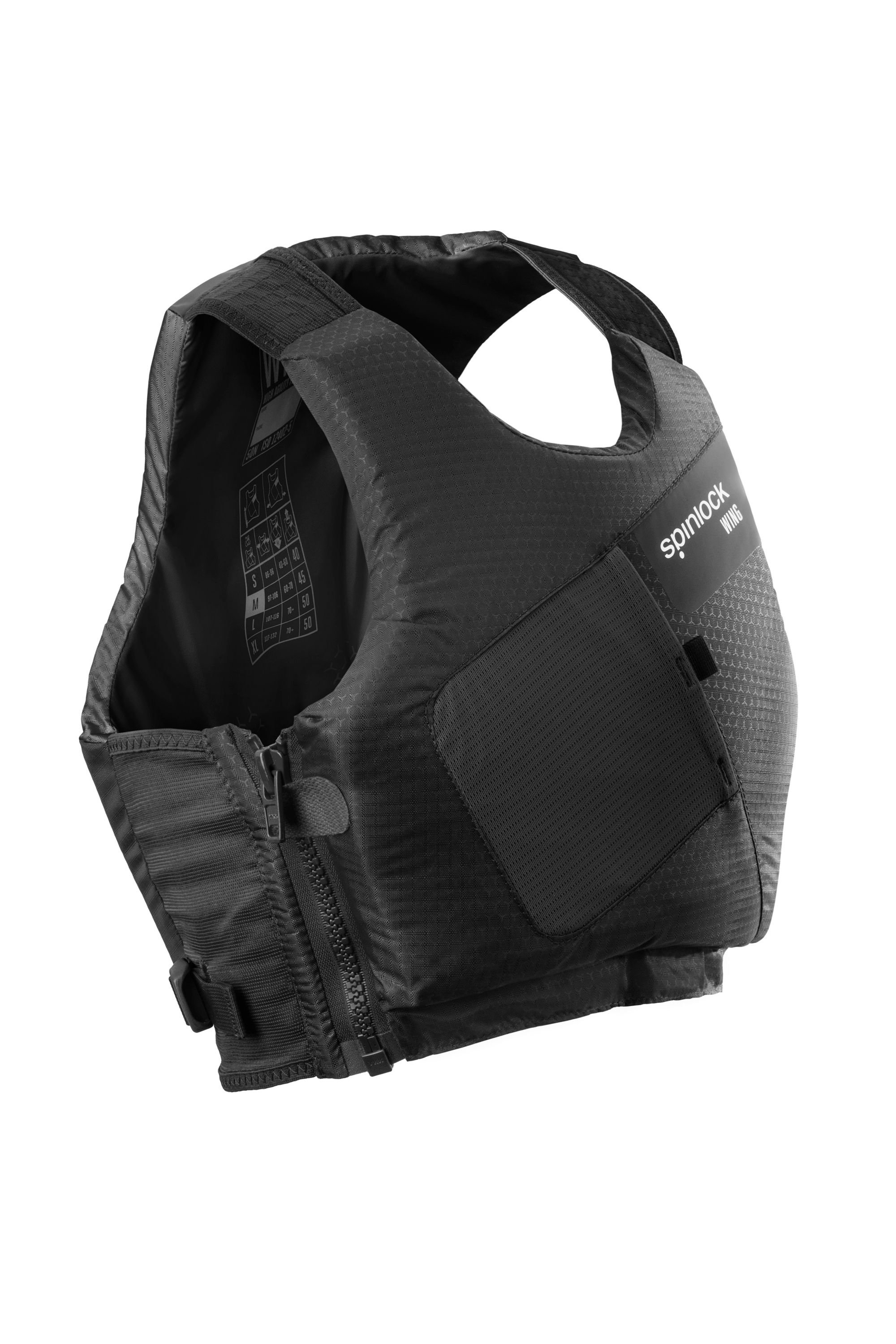 Spinlock wing side pfd 50n pelastusliivi, musta, s