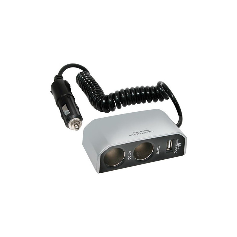 Carpoint 8A 2X12V 1XUSB Pistorasia