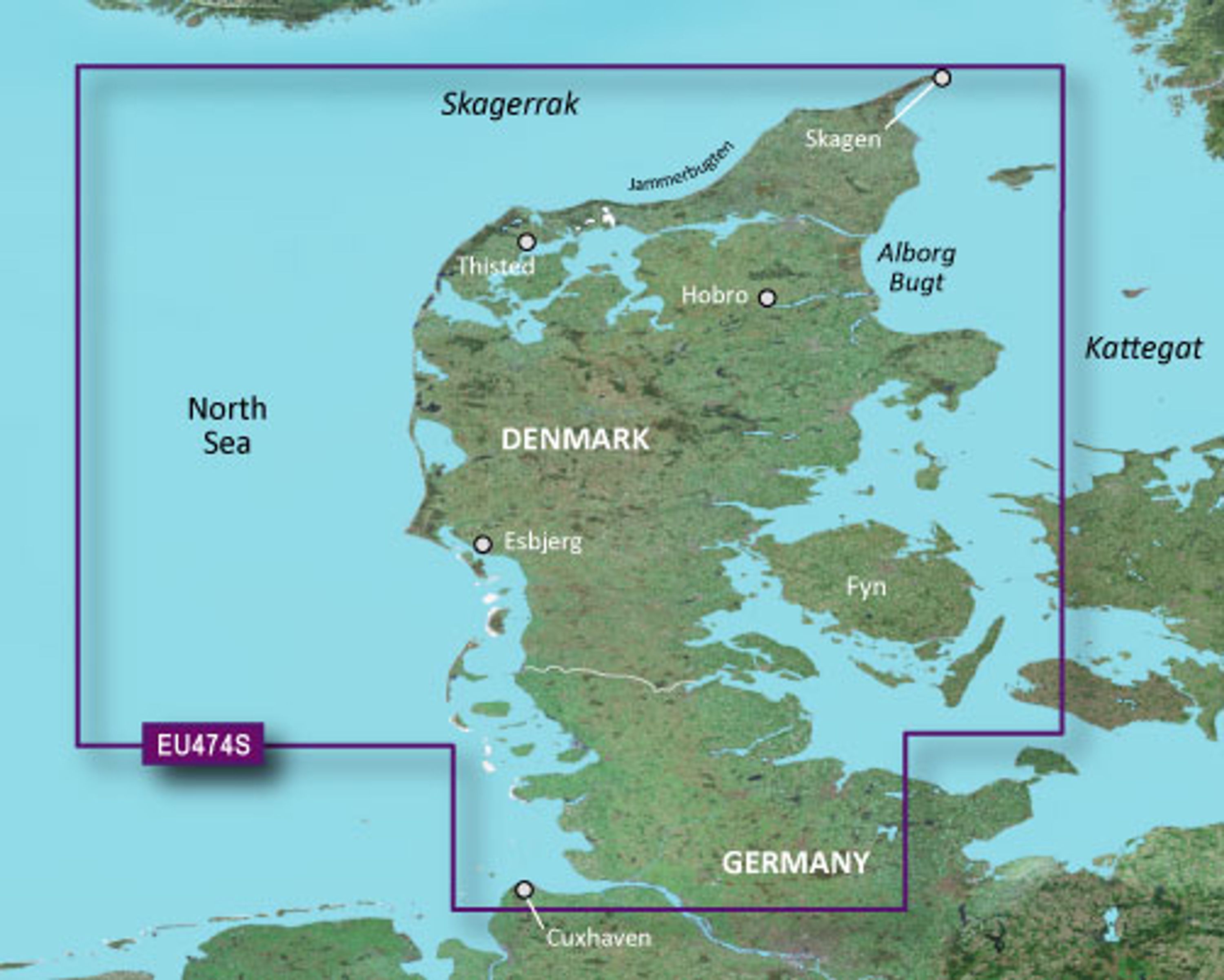 Bluechart g3 vision kartat, veu474s northern denmark and the eider