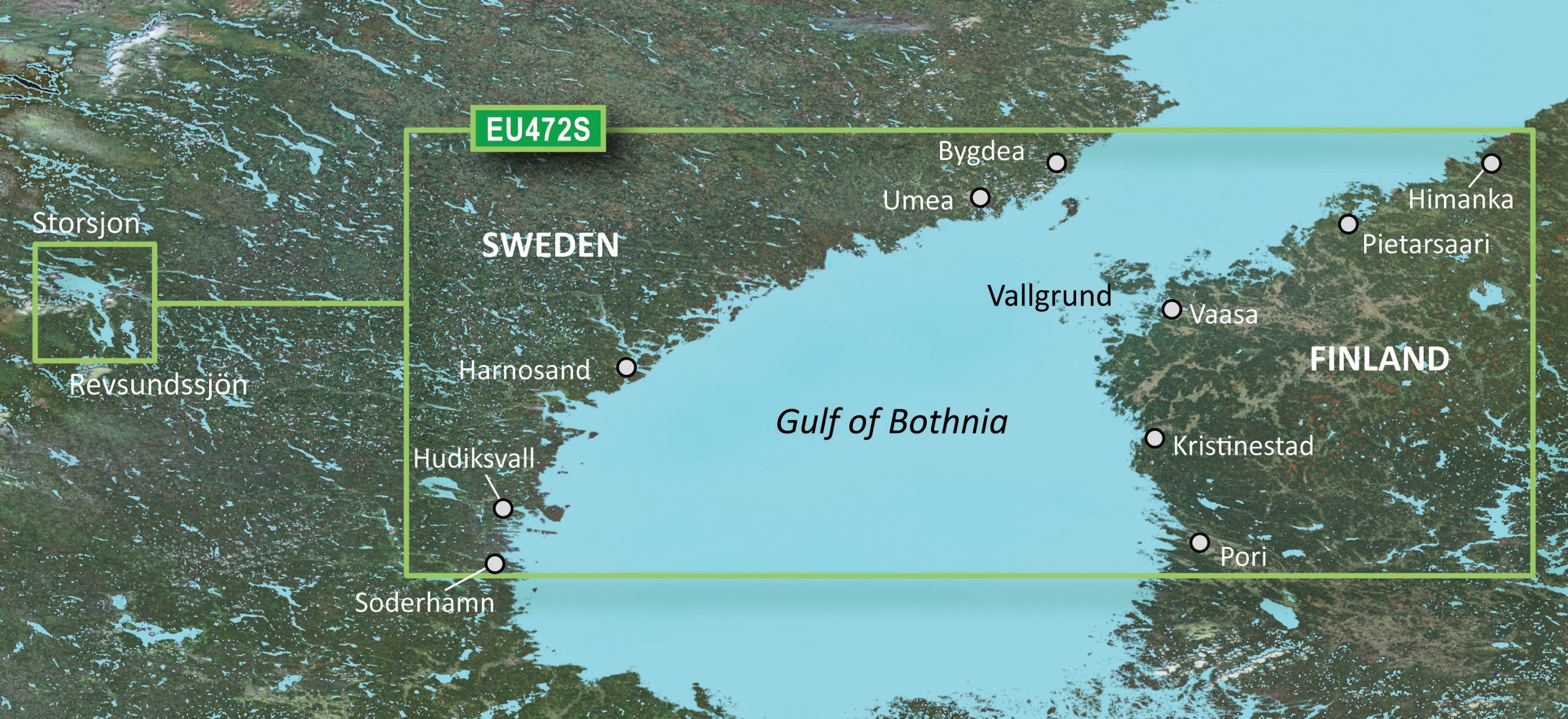 Bluechart g3 vision kartat, veu472s, gulf of bothnia center