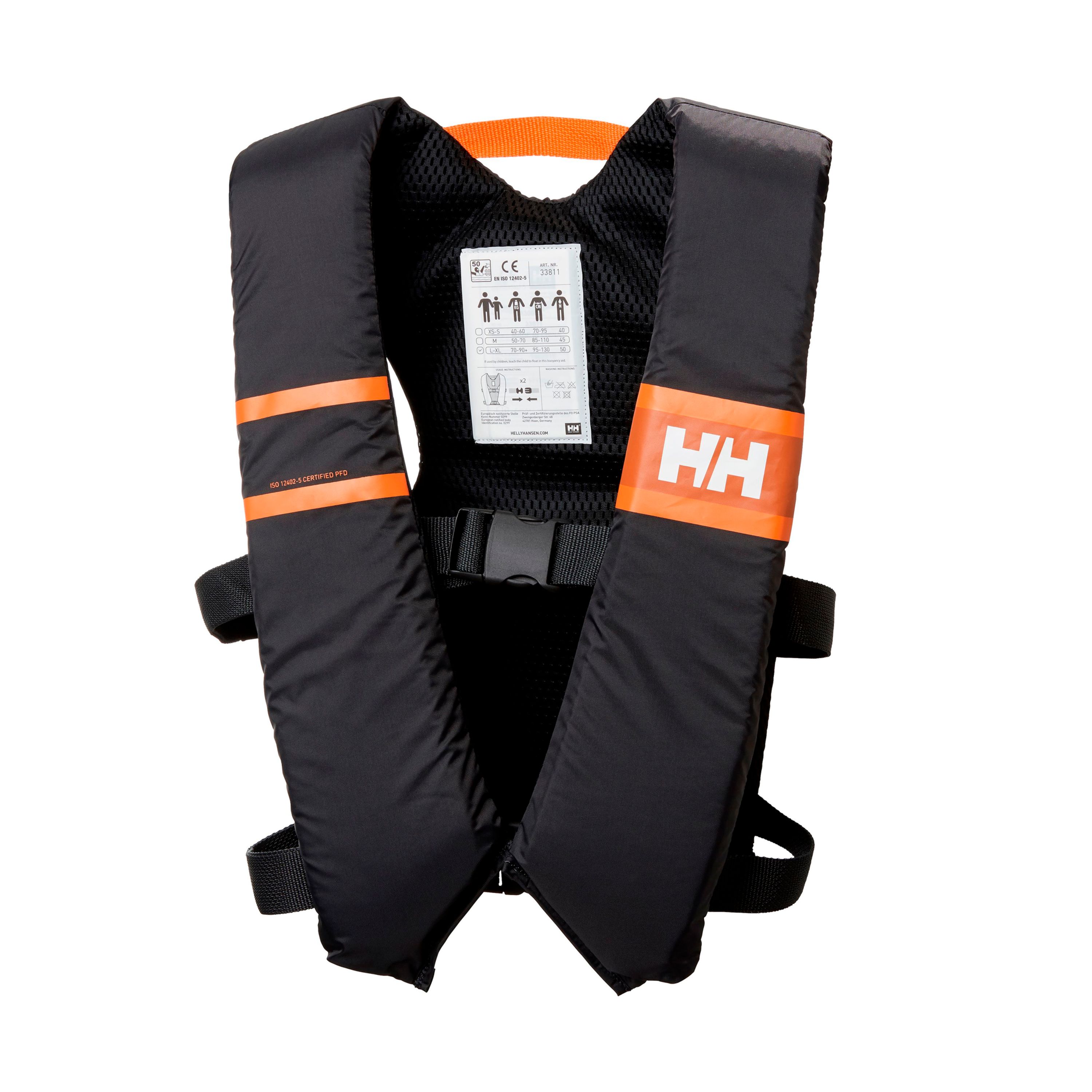 Helly Hansen Comfort compact pelastusliivi, musta, 70-90 kg